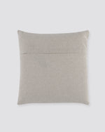 Back of the sage green slub cushion cover in plain natural cotton