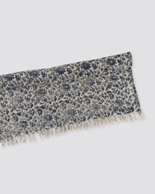 Blue Block Print Dhurrie Rug