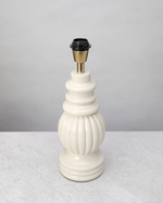 Warm white ribbed Hearth lamp base shown without its shade
