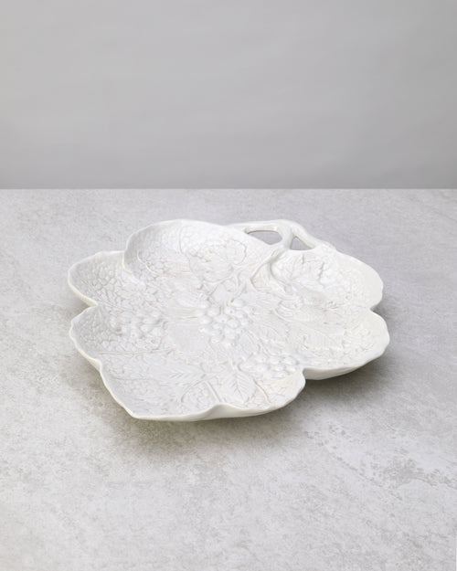 Glazed Porcelain Leaf Plate