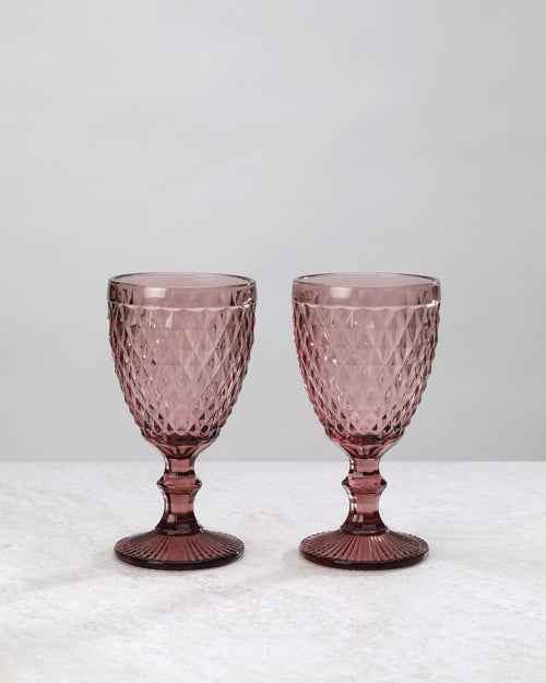 Pink Small Diamond Wine Glass