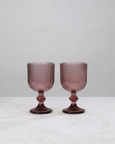 Cordovan Ribbed Wine Glass (Set of 2)