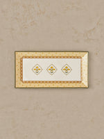 Mor Bagh Dusk rectangular platter from above showing three centre motifs
