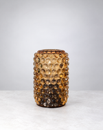 Amber crystal bubble glass table light, unlit 